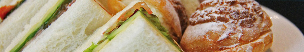 Eating Sandwich Cafe at Chobani SoHo restaurant in New York, NY.
